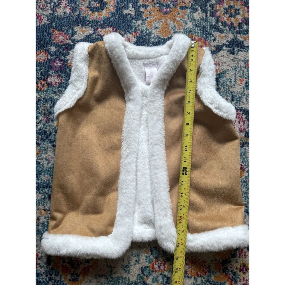 Shabby Chic Girl's Suede like Lined Vest‎ Girls Size Medium 7/8